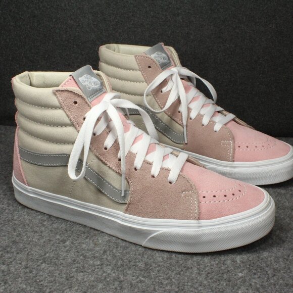 Vans Sk8 Hi Color Block Pink Multi Color Shoes Suede Canvas, Womens Size 9 - Picture 7 of 15